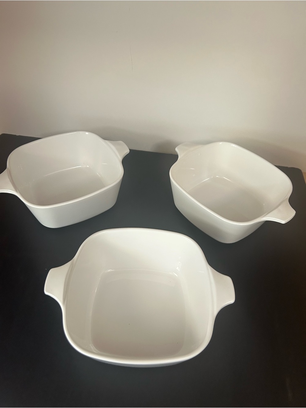 Vintage CorningWare P-43-B 700 mL Dishes – Set of 3 | White